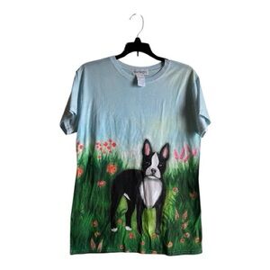 The Paragon Size L Dog Print T-Shirt Boston Terrier